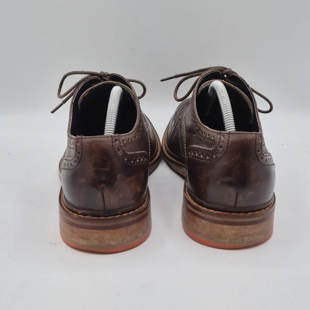 Cole Haan Wingtip Oxford Shoes Mens Size 10.5 Brown Leather Brogue Casual‎ Dress